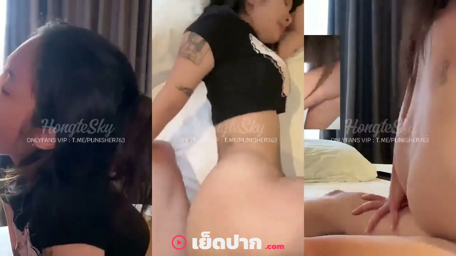 คลิปxxx คลิปหลุดหีไทย Hongteskykub นัดเพื่อนสาวสักลาย อมควยแล้วจับเย็ดหีชมพู